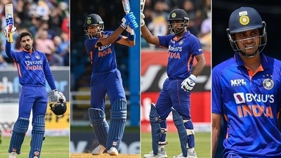 Deepak Hooda, Shreyas Iyer, Sanju Samson and Shubman Gill are playing the West Indies ODIs. (Getty Images) Deepak Hooda, Shreyas Iyer, Sanju Samson and Shubman Gill are playing the West Indies ODIs. (Getty Images)