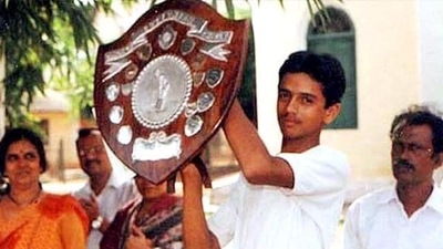 Rahul Dravid remembers an important lesson from school cricket (HT Photo)