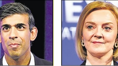 Rishi Sunak (left) and Liz Truss (Right). (AP) Rishi Sunak (left) and Liz Truss (Right). (AP)