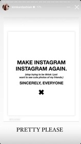 Taking to Instagram, Kim Kardashian sharing the same post with a “PRETTY PLEASE” comment.