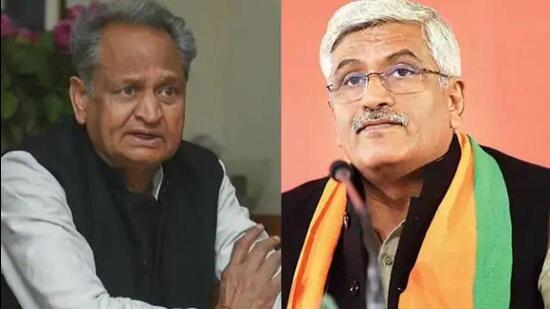 Gajendra Singh Shekhawat’s (right) comment came a day after Ashok Gehlot (left) took a jibe at him over the ERCP issue.
