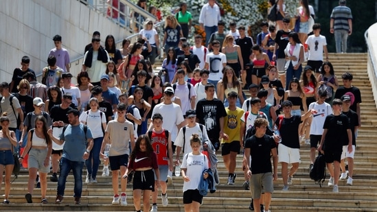 Young people walking at a museum. (Image for representation only/REUTERS)