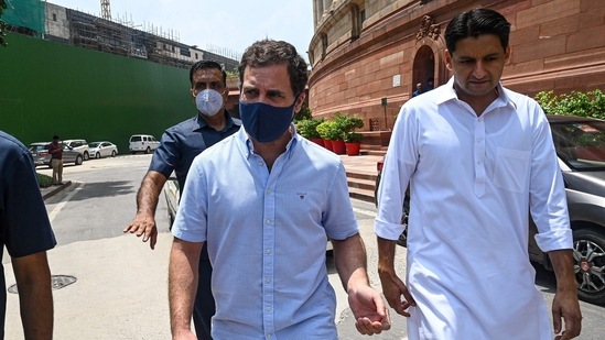 Priyanka Gandhi was in another room at the ED office so she could meet her mother to provide her medicines or medical assistance if necessary, officials said.(AFP)
