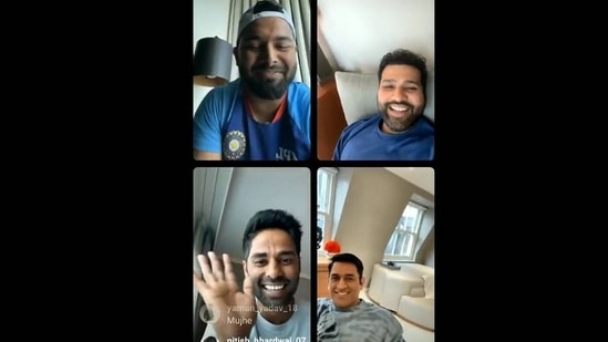 MS Dhoni joins Rishabh Pant's Instagram Live