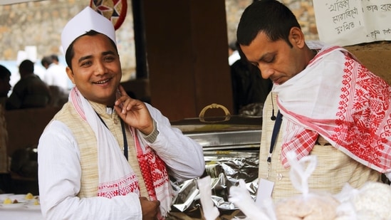 The traditional Assamese Gamosa/Gamusa or Gamucha is one of the most recognisable cultural symbols of Assam. It is a white rectangular piece of cloth with embroidered red borders. While it has a lot of uses, it is mostly used as an article presented to guests, elders, family or friends on special occasions as a sign of respect. No important ceremony or event is complete without the Gamosa.(Pexels)