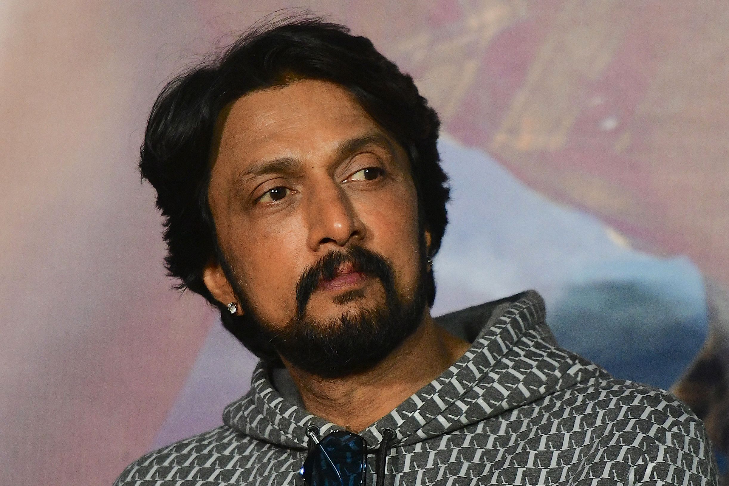 Kichcha Sudeep Sudeep has been appointed as ambassador to promote and publicise the Punyakoti cattle adoption scheme of the Animal Husbandry department. (Photo by SUJIT JAISWAL / AFP) (AFP)