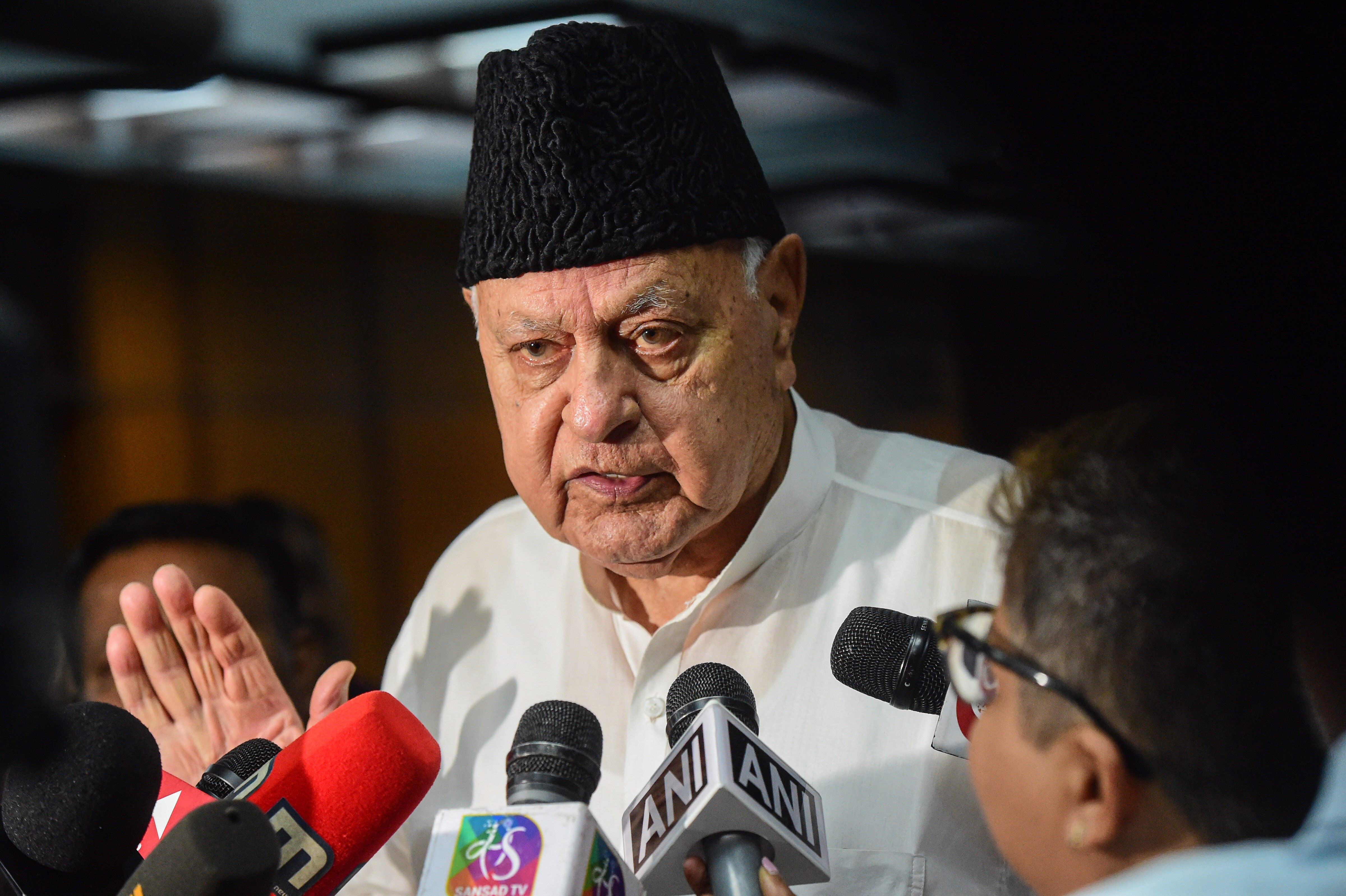 Jammu &amp; Kashmir National Conference president and former chief minister Farooq Abdullah. (PTI Photo/Kamal Kishore)
