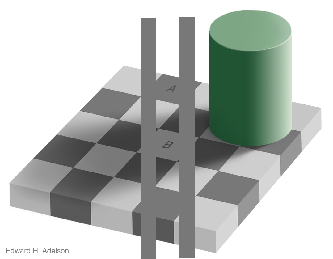 Optical Illusion: Is Square B Lighter Or The Same Colour As That Of A ...