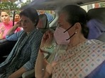 Congress Interim President Sonia Gandhi accompanied by party leader Priyanka Gandhi leaves her residence for the ED office for the 3rd day of questioning in the National Herald case, (ANI) Congress Interim President Sonia Gandhi accompanied by party leader Priyanka Gandhi leaves her residence for the ED office for the 3rd day of questioning in the National Herald case, (ANI)