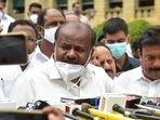 JD(S) leader H D Kumaraswamy said his son Nikhil will work towards the party's victory but not contest in the 2023 assembly polls. (PTI Image) JD(S) leader H D Kumaraswamy said his son Nikhil will work towards the party's victory but not contest in the 2023 assembly polls. (PTI Image)