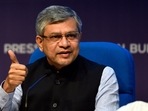 Union minister Ashwini Vaishnaw said the package has a cash component of <span class='webrupee'>₹</span>43,964 crore and a non-cash component of <span class='webrupee'>₹</span>1.2 lakh crore spread over four years.(Sanjeev Verma/HT PHOTO) Union minister Ashwini Vaishnaw said the package has a cash component of <span class='webrupee'>₹</span>43,964 crore and a non-cash component of <span class='webrupee'>₹</span>1.2 lakh crore spread over four years.(Sanjeev Verma/HT PHOTO)