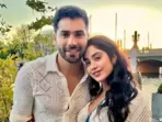A picture of Janhvi Kapoor and Varun Dhawan from their upcoming film Bawaal's Amsterdam set. A picture of Janhvi Kapoor and Varun Dhawan from their upcoming film Bawaal's Amsterdam set.