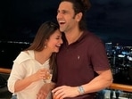 Divyanka Tripathi is all smiles as she spends some time with husband Vivek Dahiya.