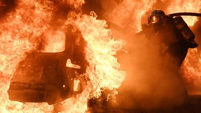 Ambala police said both the car, a Maruti Suzuki Baleno, and the man were burnt completely. (AFP Photo/For representation only)