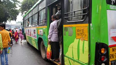 As per PMPML officials, commuters complained of daily traffic congestion due to PMPML buses on two major roads- Shivaji road and Bajiroa road. Hence, it was decided to divert the long-distance buses from these routes. (Ravindra Joshi/HT PHOTO)