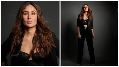 Ever since Kareena Kapoor joined Instagram, she has constantly been treating her fans with captivating pictures of herself. She also posts photos with her husband Saif Ali Khan and two adorable little ones Taimur Ali Khan and Jeh Ali Khan. Once again, she took the internet by storm with her sensuous stills in a black pantsuit teamed with a bralette. (Instagram/@kareenakapoorkhan) Ever since Kareena Kapoor joined Instagram, she has constantly been treating her fans with captivating pictures of herself. She also posts photos with her husband Saif Ali Khan and two adorable little ones Taimur Ali Khan and Jeh Ali Khan. Once again, she took the internet by storm with her sensuous stills in a black pantsuit teamed with a bralette. (Instagram/@kareenakapoorkhan)