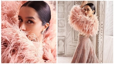 Shraddha Kapoor has been casting a spell on her fans ever since her first film Luv Ka The End. She then garnered a lot of praise for her roles in films like Aashiqui sequence, Stree, ABCD, and OK Jaanu, among others. The actor is currently leaving no stone unturned in impressing the fashion gurus with her sartorial fashion choices. Recently, she turned muse for designer Falguni Peacock and stunned in a contemporary rose gold lehenga set. (Instagram/@falgunipeacock) Shraddha Kapoor has been casting a spell on her fans ever since her first film Luv Ka The End. She then garnered a lot of praise for her roles in films like Aashiqui sequence, Stree, ABCD, and OK Jaanu, among others. The actor is currently leaving no stone unturned in impressing the fashion gurus with her sartorial fashion choices. Recently, she turned muse for designer Falguni Peacock and stunned in a contemporary rose gold lehenga set. (Instagram/@falgunipeacock)