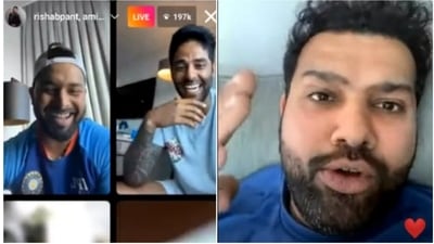 Rishabh Pant and Suryakumar Yadav; Rohit Sharma (Instagram) Rishabh Pant and Suryakumar Yadav; Rohit Sharma (Instagram)
