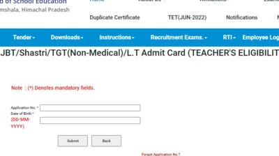 HP TET admit cards 2022: Candidates can now check and download their admit cards from the official website hpbose.org. (hpbose.org)