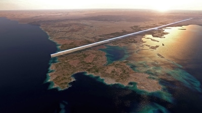Now it's a vehicle for reimagining urban life on a footprint of just 34 square kilometres, and addressing what Prince Mohammed describes as "liveability and environmental crises". (AFP)