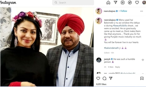 Neeru Bajwa with Balwinder Safri. Neeru Bajwa with Balwinder Safri. 