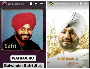 Diljit Dosanjh and Gurdas Mann remembered Balwinder Safri. Diljit Dosanjh and Gurdas Mann remembered Balwinder Safri. 