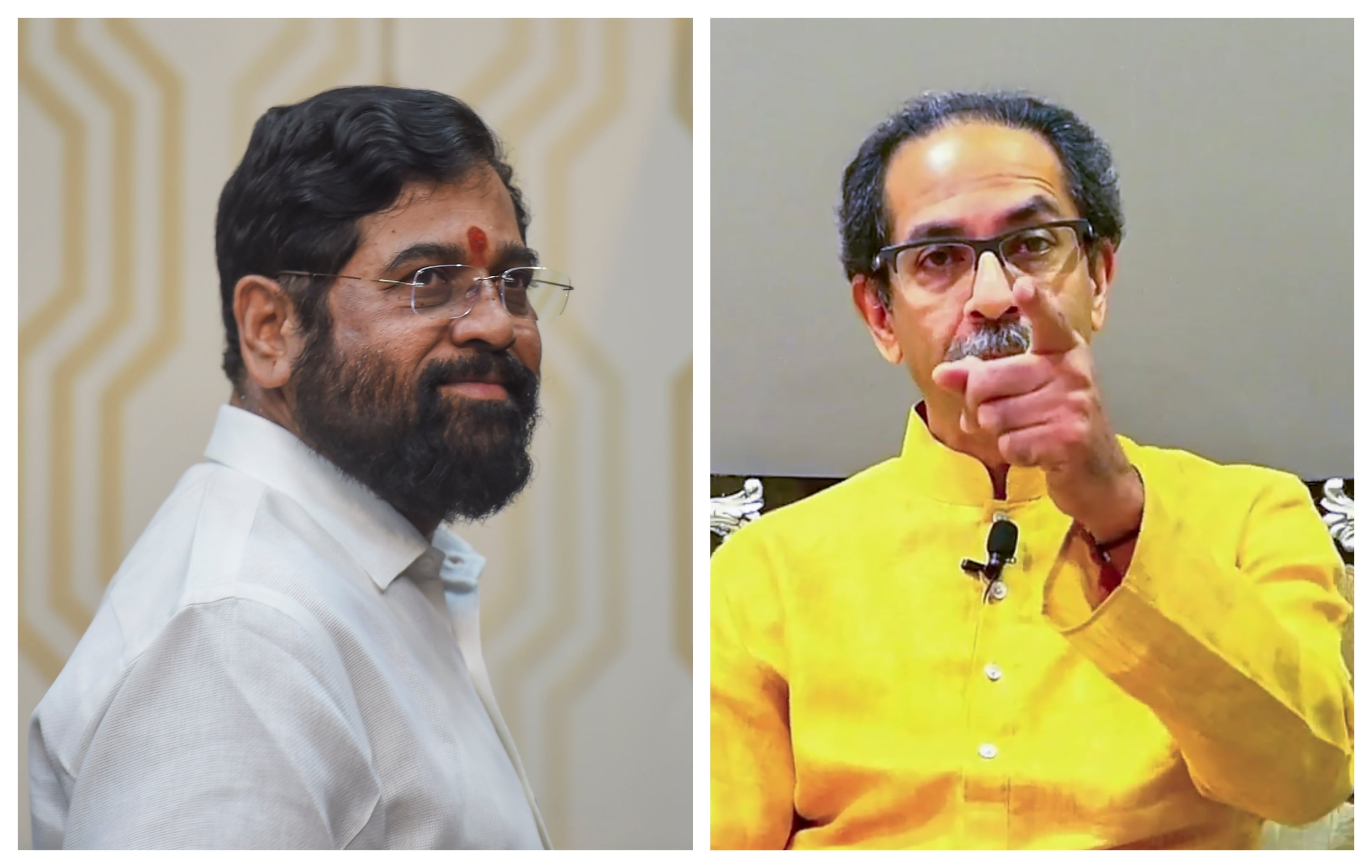 Maharashtra chief minister Eknath Shinde and Shiv Sena President Uddhav Thackeray. Maharashtra chief minister Eknath Shinde and Shiv Sena President Uddhav Thackeray. 