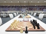 Final preparations at the playing area head of the 44th Chess Olympiad 2022, in Mahabalipuram