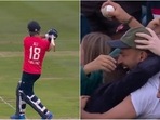 Fan in the crowd takes brilliant catch during 1st T20 between England and South Africa