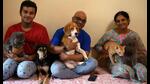 The Khots with the abandoned animals that they have been caring for at their home in Kharghar. (BACHCHAN KUMAR/HT PHOTO) The Khots with the abandoned animals that they have been caring for at their home in Kharghar. (BACHCHAN KUMAR/HT PHOTO)