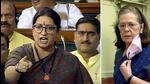 Union minister Smriti Irani and Congress leader Sonia Gandhi. (ANI) Union minister Smriti Irani and Congress leader Sonia Gandhi. (ANI)