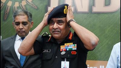 General Manoj Pande, Chief of the Army Staff, during 2nd Conference on Military Ammunition, AMMO INDIA 2022, at FICCI, in New Delhi on Thursday. (ANI) General Manoj Pande, Chief of the Army Staff, during 2nd Conference on Military Ammunition, AMMO INDIA 2022, at FICCI, in New Delhi on Thursday. (ANI)