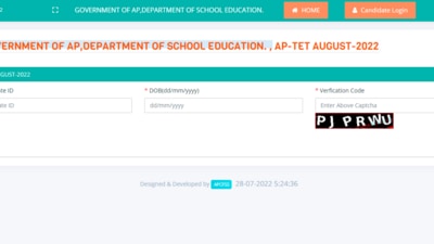 AP TET admit card 2022: Candidates can now check and download the hall tickets from the official website aptet.apcfss.in. (aptet.apcfss.in)