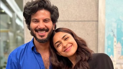 Mrunal Thakur shared pictures with Dulquer Salmaan along with a birthday wish.