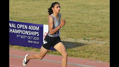 Meerut’s Rupal Chaudhary in action. (HT File Photo)