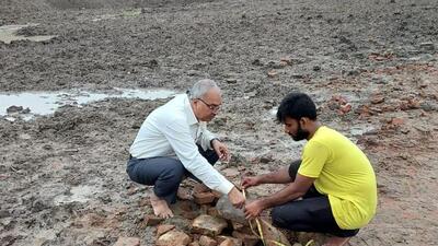 Site behind the ancient Nalanda University remains where digging was done. (HT picture)