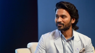 Dhanush during a press conference for The Gray Man in Mumbai. (PTI) (PTI)