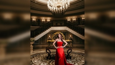 Malaika Arora lived her royal dream as she slipped into this gorgeous red satin strapless dress featuring a floor-sweeping trail. Her outfit is from the clothing line of House of Eda. (Instagram/@malaikaaroraofficial) Malaika Arora lived her royal dream as she slipped into this gorgeous red satin strapless dress featuring a floor-sweeping trail. Her outfit is from the clothing line of House of Eda. (Instagram/@malaikaaroraofficial)
