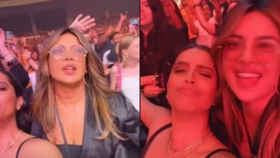 Priyanka Chopra and Lilly Singh at Diljit Dosanjh's concert in the US. Priyanka Chopra and Lilly Singh at Diljit Dosanjh's concert in the US.