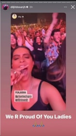 Diljit Dosanjh's Instagram Stories.