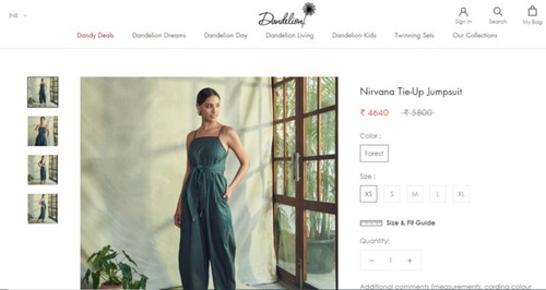 Rakul Preet Singh's jumpsuit from Dandelion&nbsp; (dandeliondreams.co)