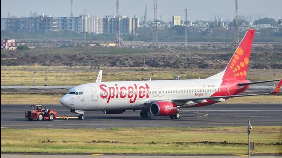 The DGCA on Wednesday restricted SpiceJet’s summer schedule for eight weeks, on the basis of findings of its “spot checks, inspections”, and the airline’s response to a notice from it. (PTI)