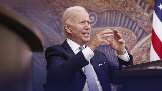 File photo of US President Joe Biden in Washington.(Bloomberg)