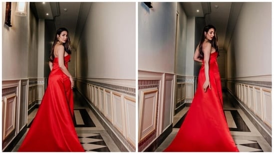 Malaika Arora has been the talk of the town for her sartorial fashion choices. She is a big-time fashion and fitness enthusiast and her Instagram handle says it all. Recently, she made her fans' day by surprising them with a new set of photos of herself in a strapless red gown.(Instagram/@malaikaaroraofficial)