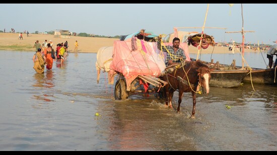 According to the report of the UP irrigation and water resources department, river Ganga is flowing above danger mark in Badaun district, Sharda above danger mark at Paliakalan in Lakhimpur Kheri district and Saryu is flowing above danger level near Elgin Bridge in Barabanki district. (Pic for representation)
