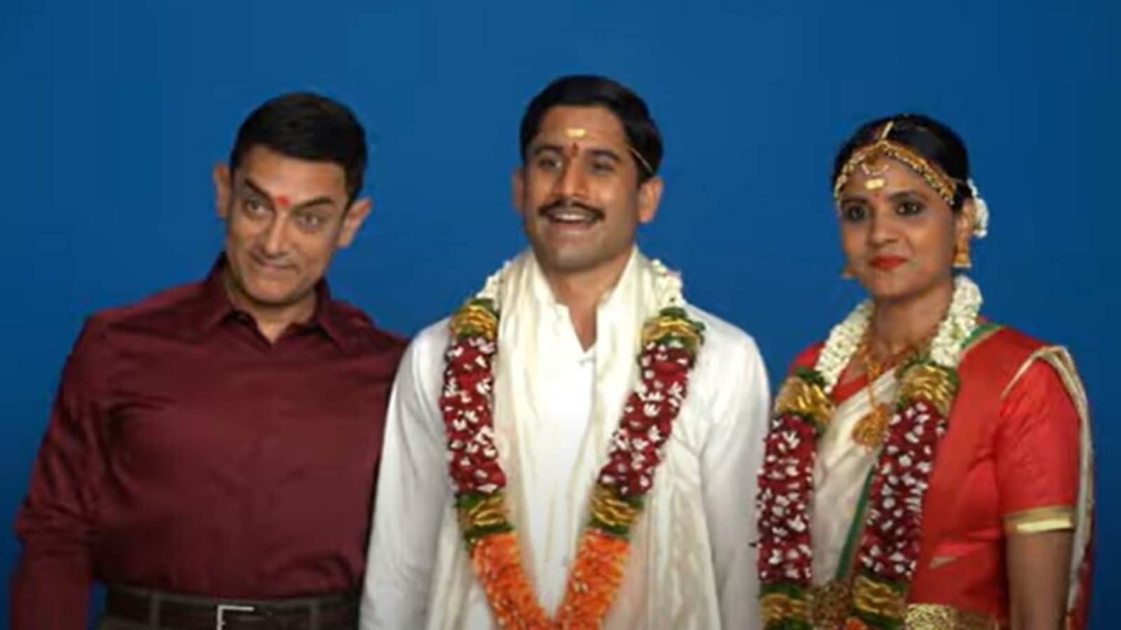 Aamir Khan says he called Naga Chaitanya’s parents to praise his upbringing. See BTS video from Laal Singh Chaddha