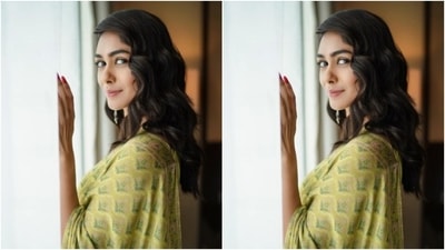Mrubnal played muse to fashion designer Anita Dongre and picked the six yards of grace for the pictures. (Instagram/@mrunalthakur)