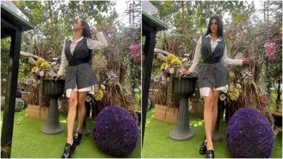 Mouni Roy's little monochrome dress is meant to be bookmarked (Instagram/@imouniroy) Mouni Roy's little monochrome dress is meant to be bookmarked (Instagram/@imouniroy)