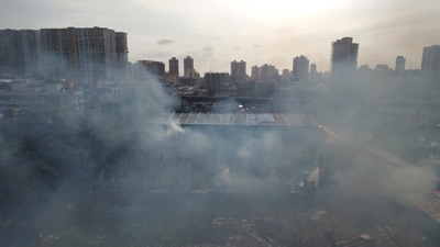 Chitrakoot Ground in Andheri, where the fire broke out (HT Photos/Vijay Bate) Chitrakoot Ground in Andheri, where the fire broke out (HT Photos/Vijay Bate)