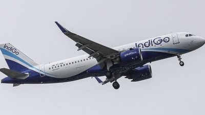 An aircraft operated by IndiGo, a unit of InterGlobe Aviation Ltd. near the Chhatrapati Shivaji International Airport in Mumbai, India, on Monday, July 25, 2022. (Bloomberg) An aircraft operated by IndiGo, a unit of InterGlobe Aviation Ltd. near the Chhatrapati Shivaji International Airport in Mumbai, India, on Monday, July 25, 2022. (Bloomberg)